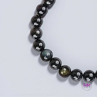 ✨ Shadow Spectrum Obsidian Bracelet 🌈🖤