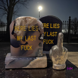 Here Lies My Last F*ck Crystal Headstone 🪦✨