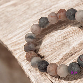 🌸🦓 Pink Zebra Jasper Crystal Bracelet