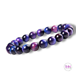 🌈✨ Cosmic Strength Rainbow Tiger’s Eye Bracelet