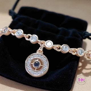 ✨ Protection & Glitter Evil Eye Moissanite Diamond Bracelet 🧿