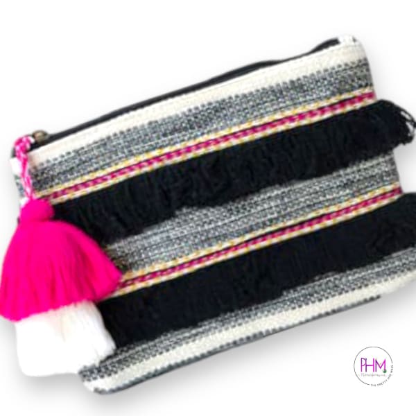 Adalaide Printed Cotton Clutch By Jen and Co. - Ladies