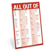 All Out Of Note Pad - note pad