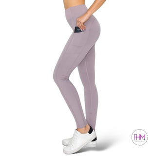 Bella High Waist Yoga Band Luxe Leggings - Violet Verbena