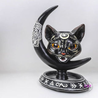 Black Cat Moon Backflow Incense Burner 🌙