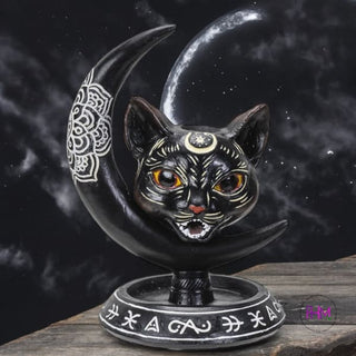Black Cat Moon Backflow Incense Burner 🌙