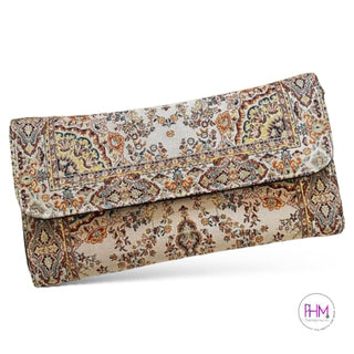 Boho Girl Trifold Turkish Wallet 🪬 - Beige