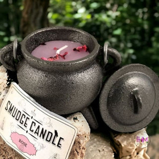 Cast Iron Enchanted Cauldron Smudge Candles 🧡