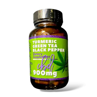 CBD Infused Turmeric | Green Tea | Black Pepper Capsules