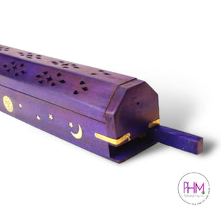 Celestial Wood Incense Burner Box