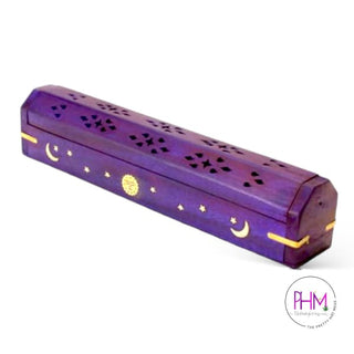 Celestial Wood Incense Burner Box