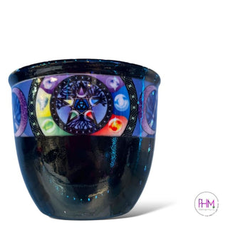 Ceramic Smudge Pot - Triple Moon