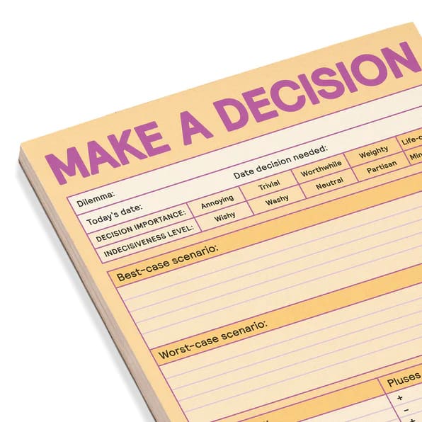 Classic Pad Make A Decision - note pad