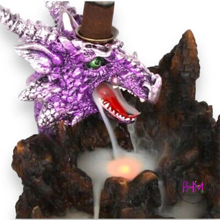Enchanted Purple Reign LED Dragon Back Flow Burner 💜