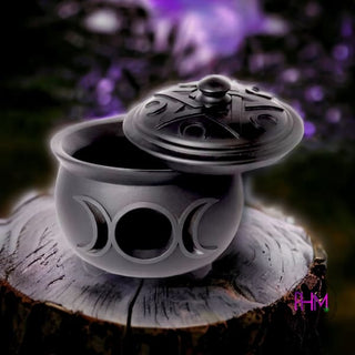 Enchantress Triple Moon Cauldron Pot - Done