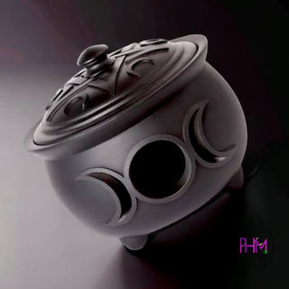 Enchantress Triple Moon Cauldron Pot - Done