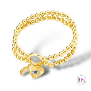 Evil Eye + Feather Double Stretch Bracelet | Alex + Ani 🧿