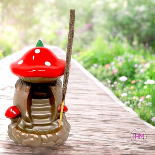 Fairy House Mushroom Back Flow Incense Burner 🍄✨