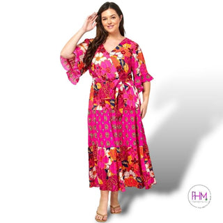 Feeling Flirty Boho Ruffle Maxi Dress - Clothing
