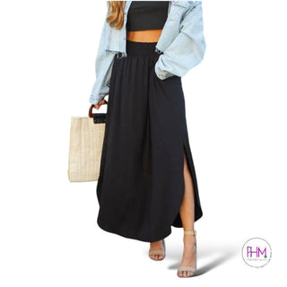 Feeling Witchy Black Smocked Waist Maxi Skirt 🖤 - Clothing