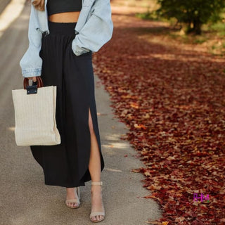 Feeling Witchy Black Smocked Waist Maxi Skirt 🖤 - Clothing