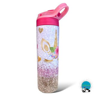 Gold Glitter Unicorn 20oz Flip Top Tumbler 🦄 - tumbler