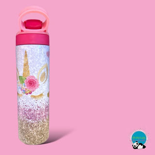 Gold Glitter Unicorn 20oz Flip Top Tumbler 🦄 - tumbler