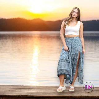 Gypsy Dreamer High Waisted Boho Maxi Skirt 🧿