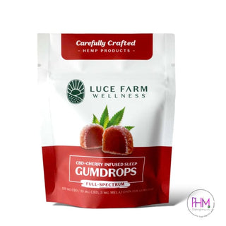 Hemp + Cherry Infused Sleep CBD Gumdrops | Luce Farm