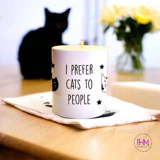I Prefer Cats To People Serenity Candle