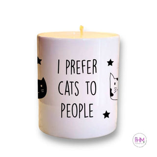 I Prefer Cats To People Serenity Candle