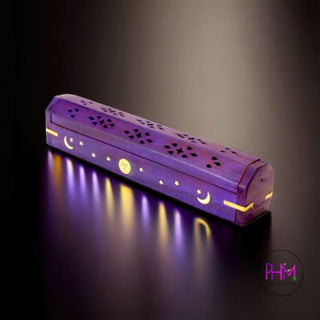 Celestial Wood Incense Burner Box