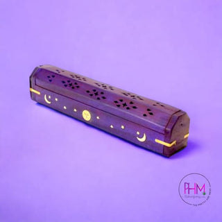Celestial Wood Incense Burner Box