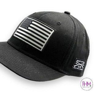 American Flag Black Hat by Grunt Style