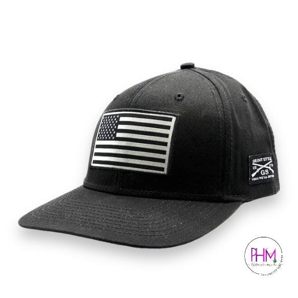 American Flag Black Hat by Grunt Style