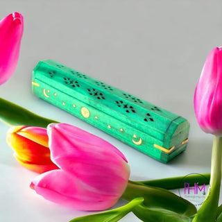Celestial Wood Incense Burner Box
