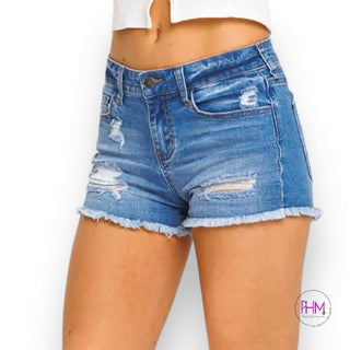 Jasmine Distressed Denim Shorts 🪬