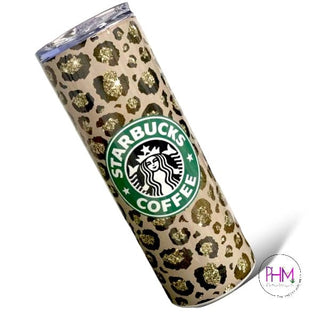 Leopard Starbucks Inspired Skinny Tumbler - Done