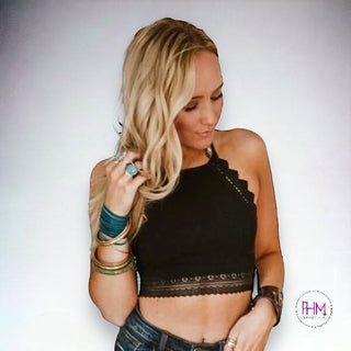 Light Of The Moon Crochet Trim Bralette | Three Bird Nest