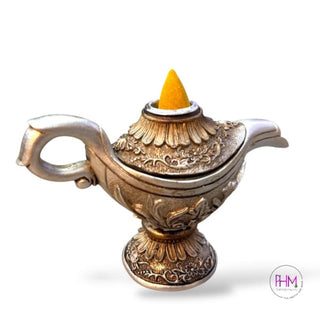Mini Grant my Wishes Genie Lamp Back Flow Incense Burner 🖤