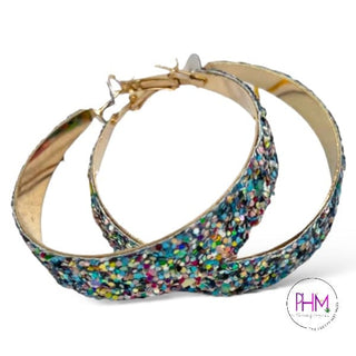 Mystery Glitter Hoop Earrings