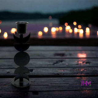 Phases of the Moon Iron Candle Holder - candle holders