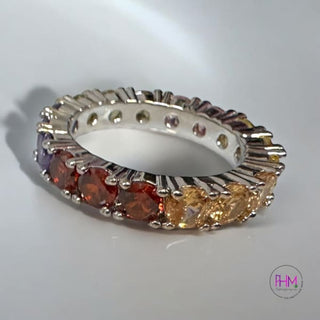Power of Three Rainbow Eternity Ring✨🌈
