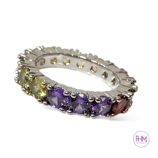 Power of Three Rainbow Eternity Ring✨🌈