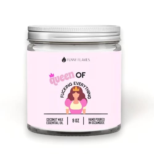 Queen of Fucking Everything 9oz Jar Candle - Candles