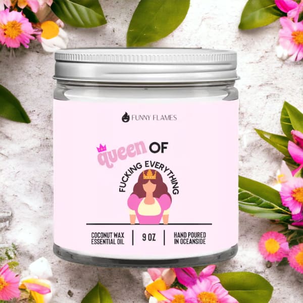 Queen of Fucking Everything 9oz Jar Candle - Candles