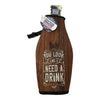 Rhinestone Insulated Bottle Cooler - Need A Drink
