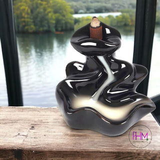 River Porcelain Back Flow Incense Burner