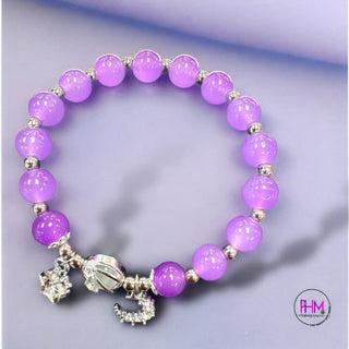 Selenite Dreams Celestial Lilac Cats Eye Bracelet 🔮