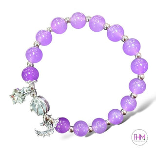Selenite Dreams Celestial Lilac Cats Eye Bracelet 🔮